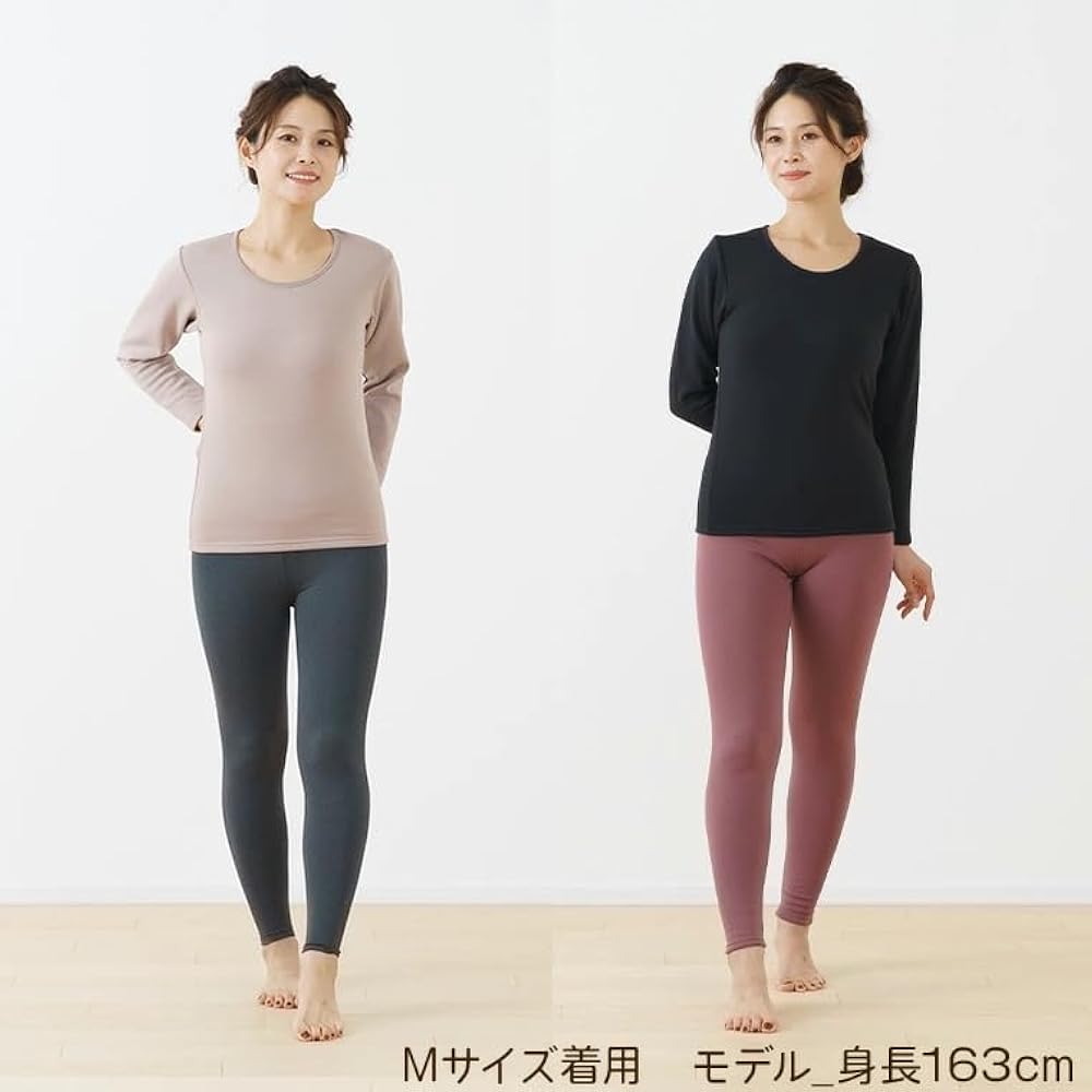 Amazon | [白鷺ニット] 伸びる裏ボア 起毛 長袖 ストレッチ